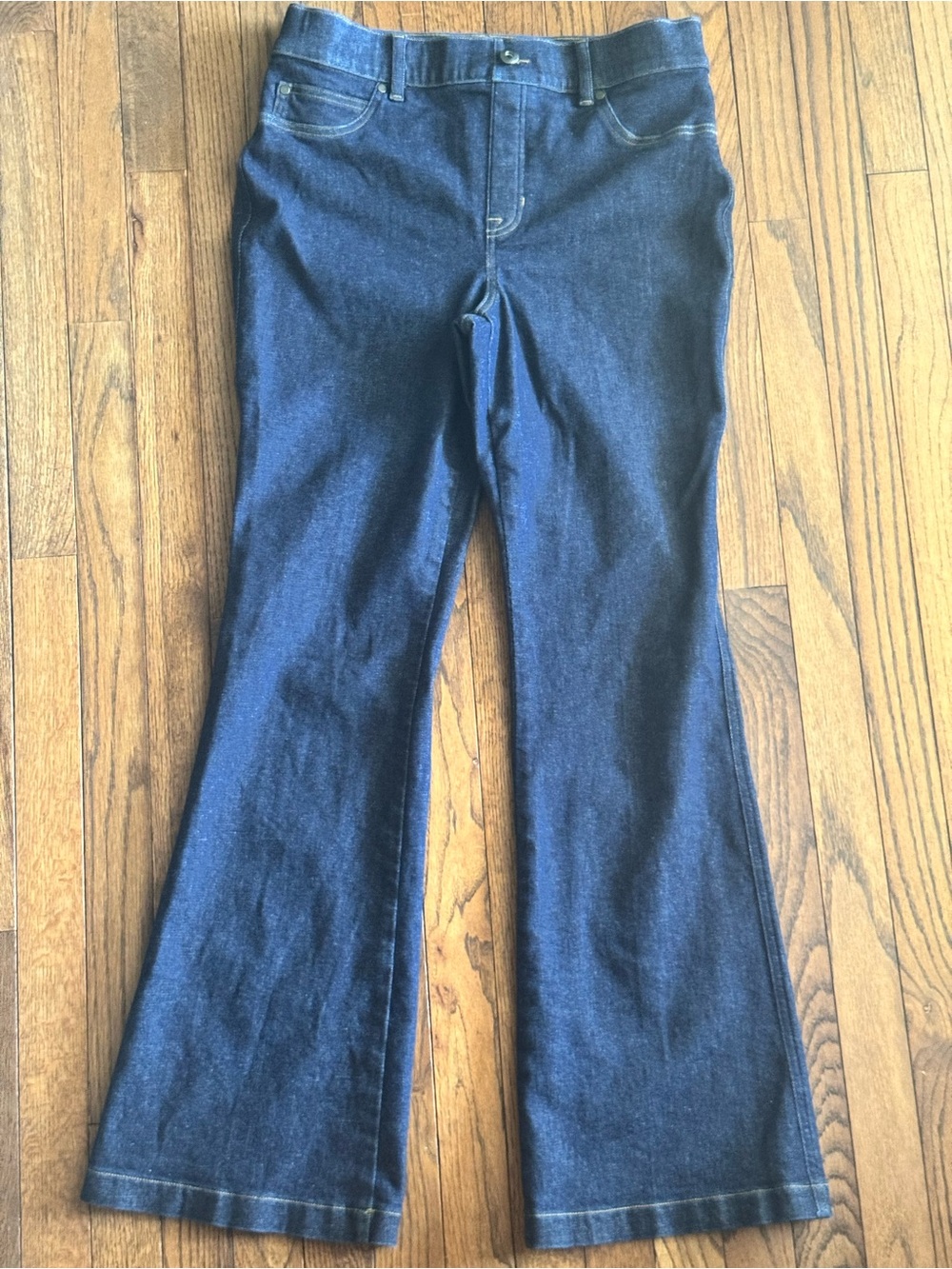 SPANX Original EveryWear Slip On Flare Jeans - Raw Indigo - 21266R - Women’s LG